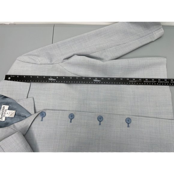 Pendleton Coat Blazer Wool Houndstooth Old Money Pockets Blue White Womens 14 - Picture 10 of 11